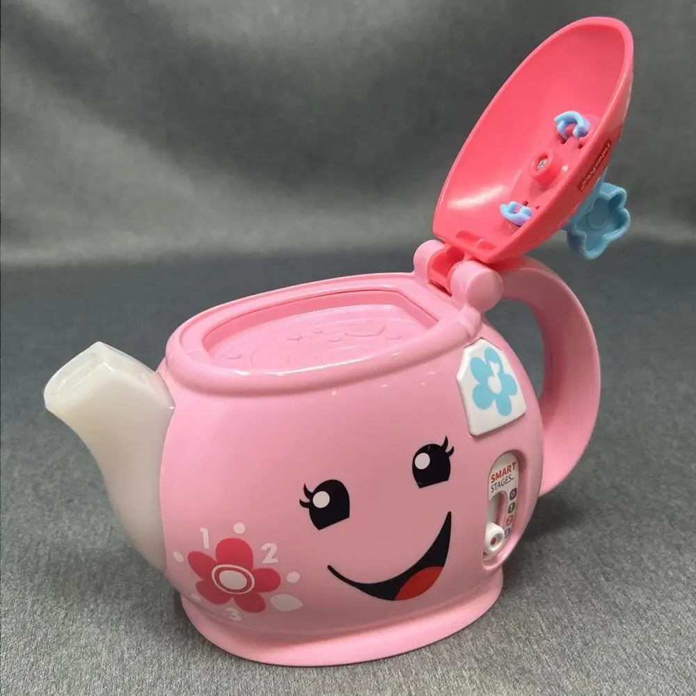 Fisher Price Talking Pink Teapot Laugh 'N Learn Tea Party Pot Musical Works